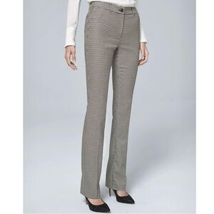 WHBM Houndstooth Slim Suiting Pants Women’s Size 6 Mid Rise Straight Leg Career